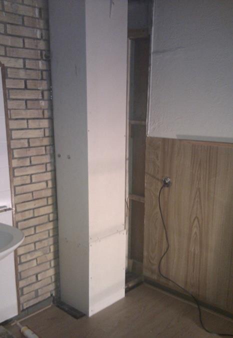 Pijpen met Promatec plaat aftimmeren gereed