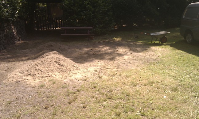Stronk in voortuin weg