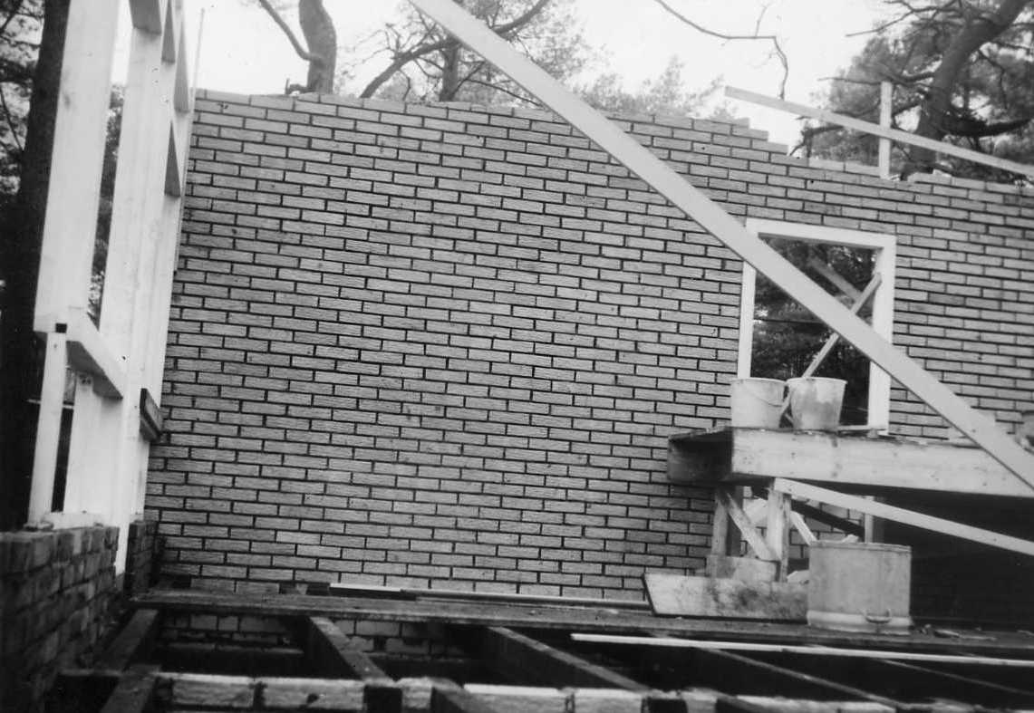 Buitenmuur opgemetseld