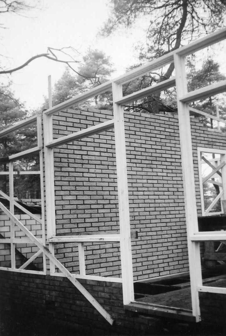 Binnen aanzicht van muur